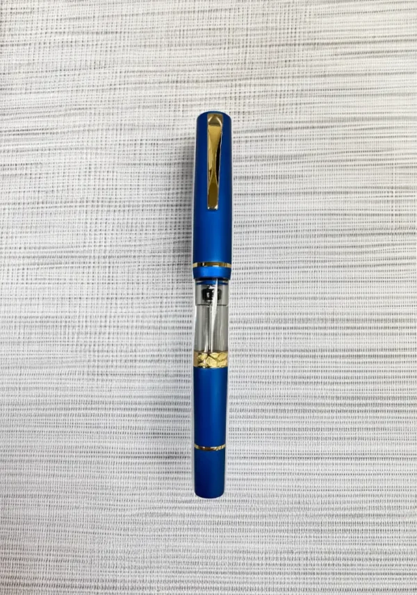 Penna Stilografica Gioia Luminosa Aluminum Gold Electric Blue