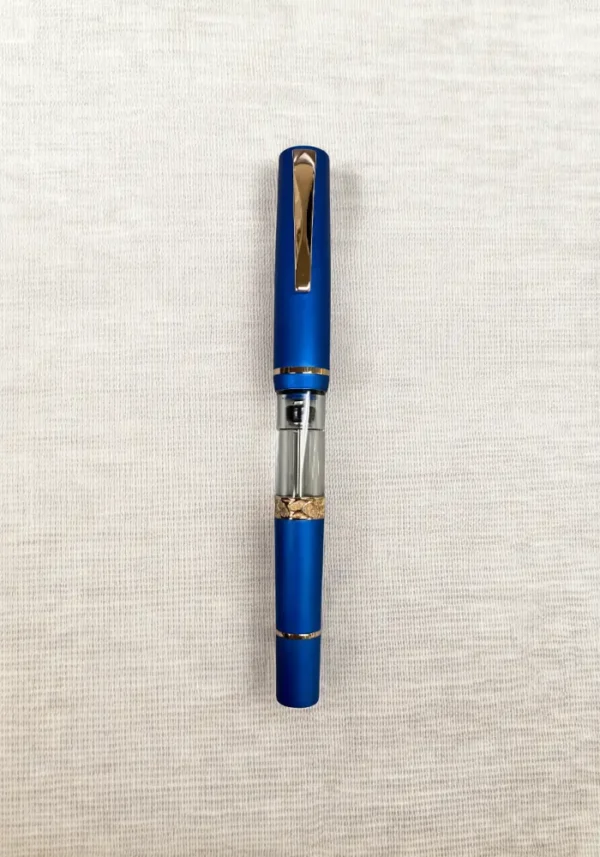 Penna Stilografica Gioia Luminosa Blu Elettrico | Oro Rosa