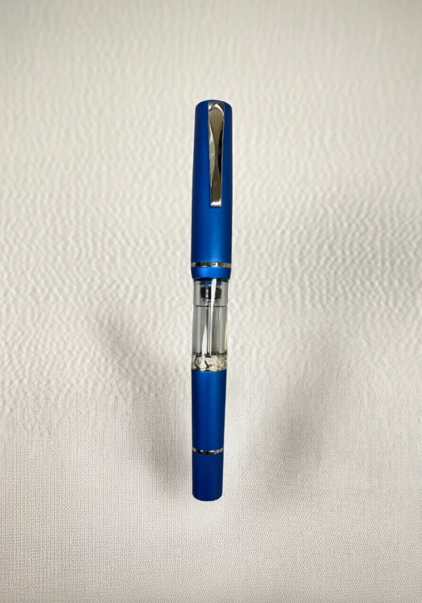 Penna Stilografica Gioia Luminosa Aluminium Blu Elettrico | Argento