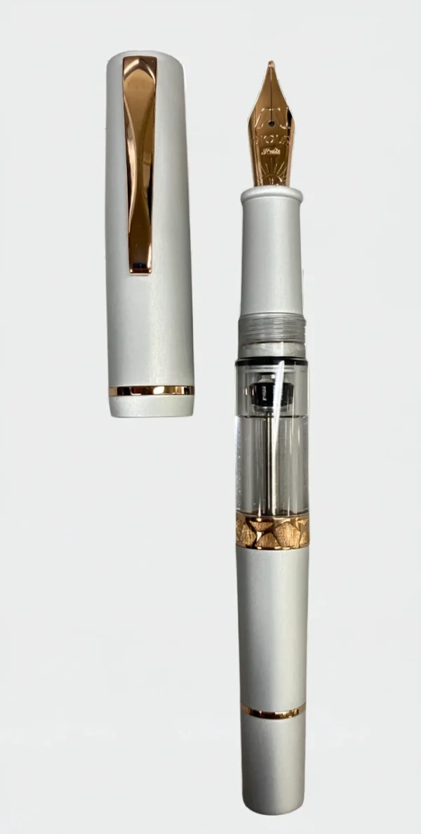 Fountain Pen Gioia Luminosa Aluminium Grey Rose Gold - Image 2
