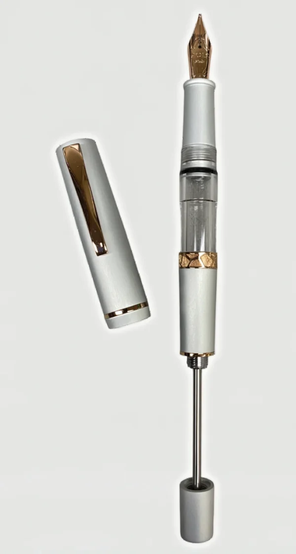 Fountain Pen Gioia Luminosa Aluminium Grey Rose Gold - Image 3