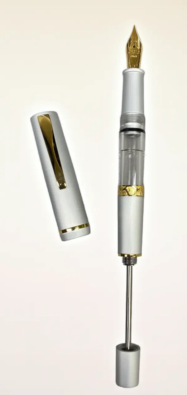 Penna Stilografica Gioia Luminosa Aluminium Grey | Oro - immagine 3