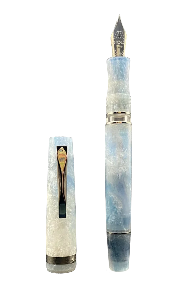 Stilografica Gioia Marmo e Azzurro | Resina Pregiata - immagine 2